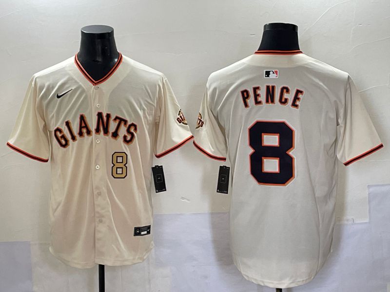 Men 2025 San Francisco Giants #8 Pence Cream Game Nike MLB Jersey style 3->san francisco giants->MLB Jersey
